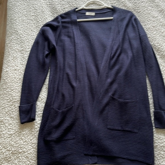 Jacqueline & Yong long dark blue cardigan, size XS - Picture 1 of 3
